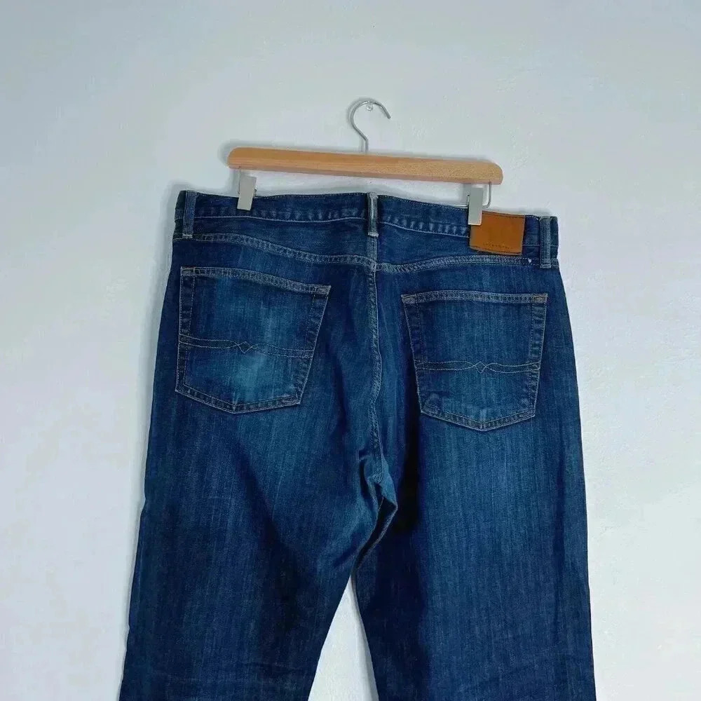 Lucky Brand Men's Medium-Dark Wash Straight Leg Jeans High Rise Size 38 x 34 - Picture 4 of 5